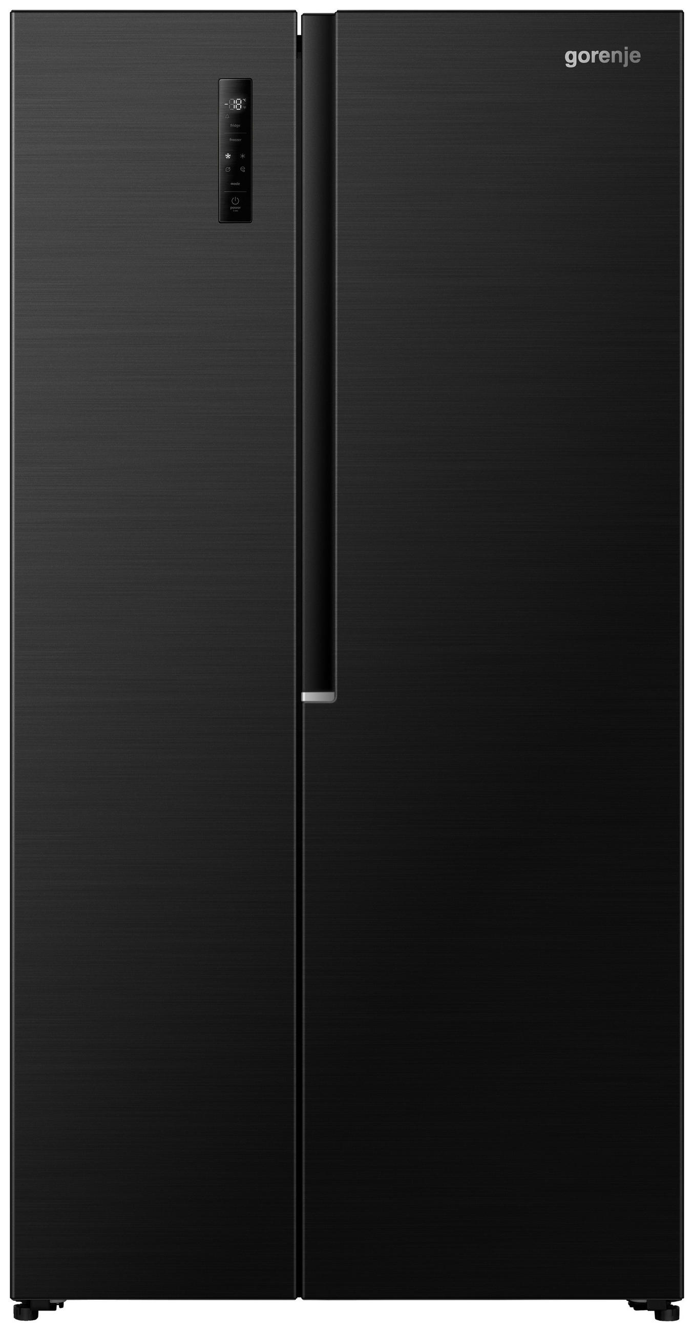 SIDE-BY-SIDE 91,1/178,6/61,5 cm NRS917E41BX  - Schwarz, Trend, Glas/Kunststoff (91,1/178,6/61,5cm) - Gorenje
