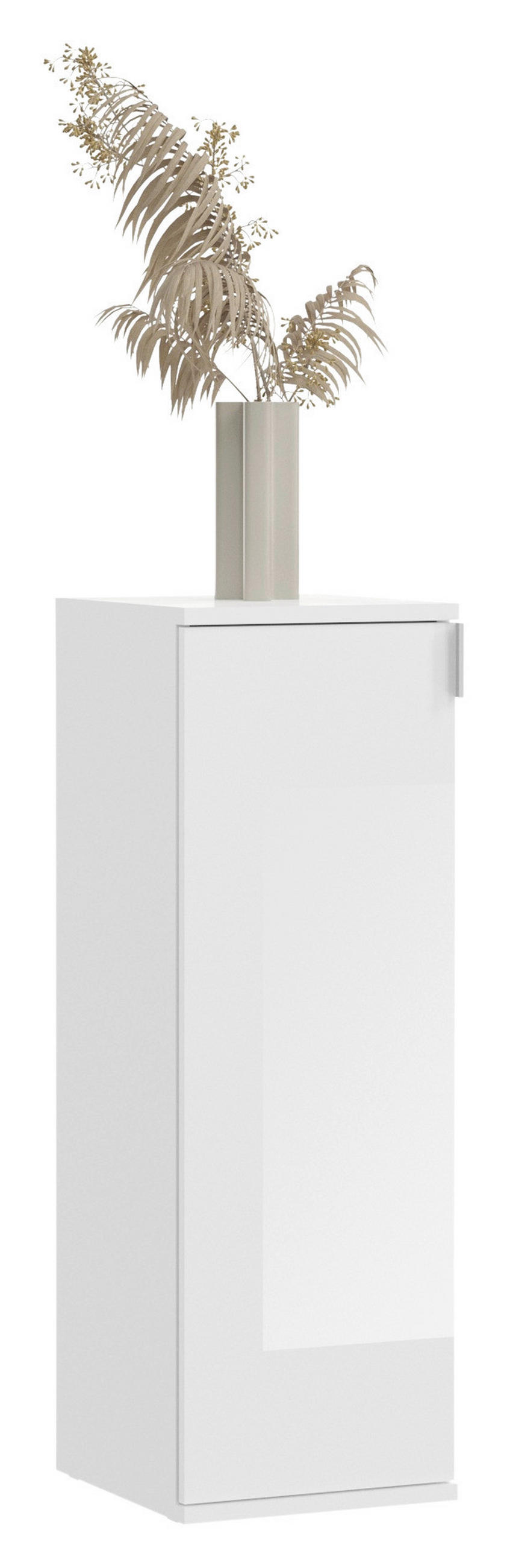 KOMODA, vysoce lesklá bílá, 91/99/34 cm - vysoce lesklá bílá, Moderní, kompozitní dřevo (91/99/34cm) - MID.YOU