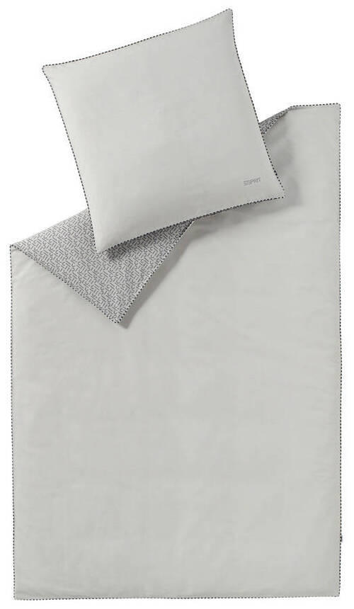 WENDEBETTWÄSCHE E-Scatter  Renforcé  - Hellgrau/Grau, Basics, Textil (155/220cm) - Esprit