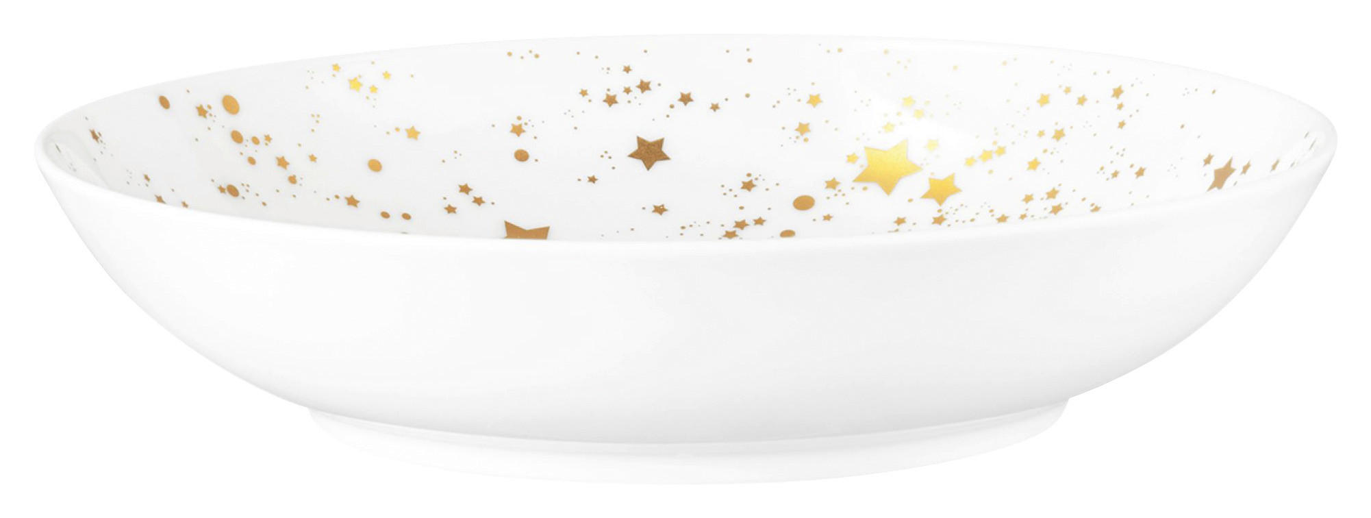 TANJUR DUBOKI  21 cm        LIBERTY GOLDEN STARS 65404  - bijela/zlatne boje, Design, keramika (21cm) - Seltmann Weiden