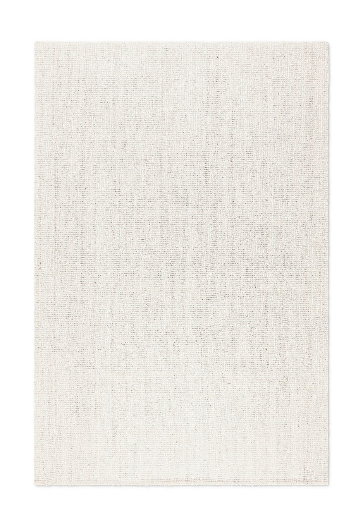 JUTETEPPICH 120/170 cm Bouclé Weiß rechteckig  - Weiß, KONVENTIONELL, Textil (120/170cm) - Hanse Home