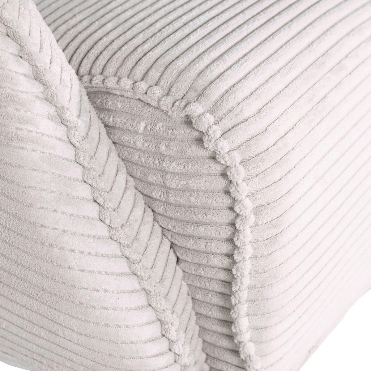 OHRENSESSEL Cord Beige  - Beige/Schwarz, Design, Textil/Metall (83/106/89cm) - Landscape