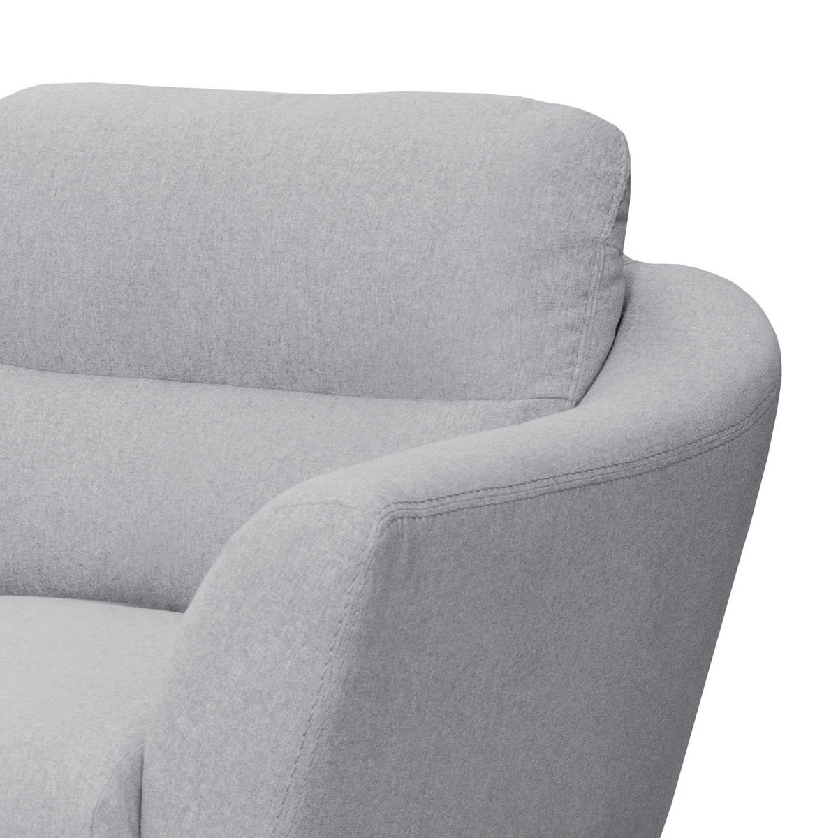 SESSEL in Webstoff Hellgrau  - Buchefarben/Hellgrau, Design, Holz/Textil (92/87/88cm) - Livetastic