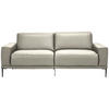 2,5-SITZER in Echtleder Cappuccino  - Schwarz/Cappuccino, Design, Leder/Metall (200/102/92cm) - Johann Jakob