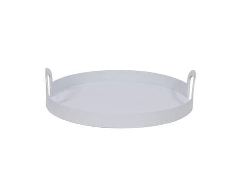 DEKOTABLETT - Weiß, Design, Metall (45/8,5cm) - Ambia Home
