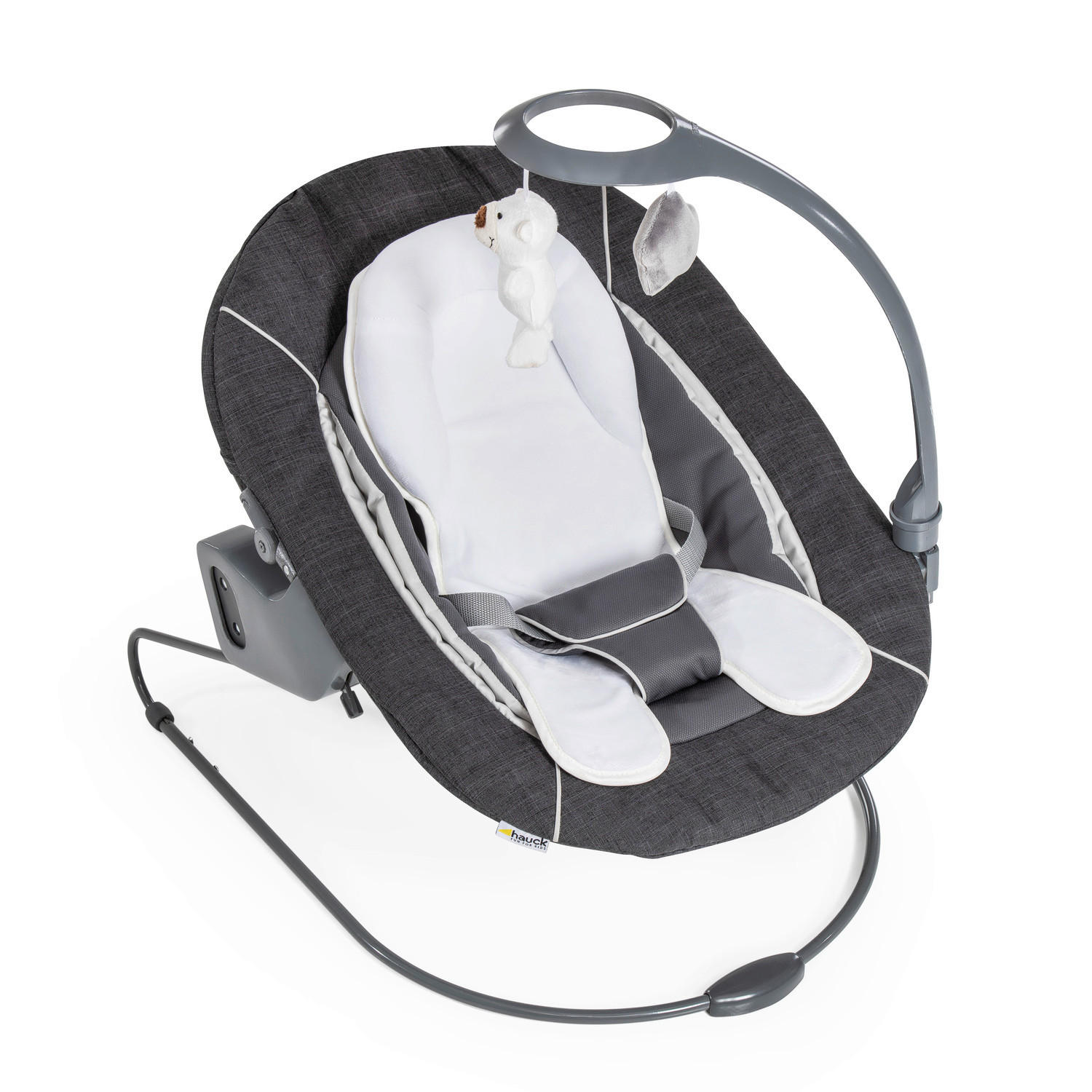 HOCHSTUHLLIEGE ALPHA BOUNCER DELUXE  - Weiß/Grau, Trend, Textil (66/49/45cm) - Hauck