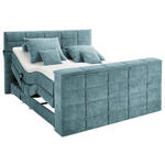 BOXSPRINGBETT 180/200 cm  in Petrol  - Petrol, KONVENTIONELL, Textil (180/200cm) - Carryhome