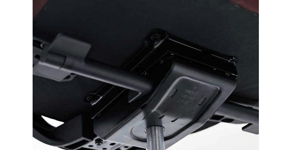 CHEFSESSEL  in Netzbespannung, Webstoff Schwarz, Aubergine  - Aubergine/Schwarz, Design, Kunststoff/Textil (70/120-130/61cm) - Novel