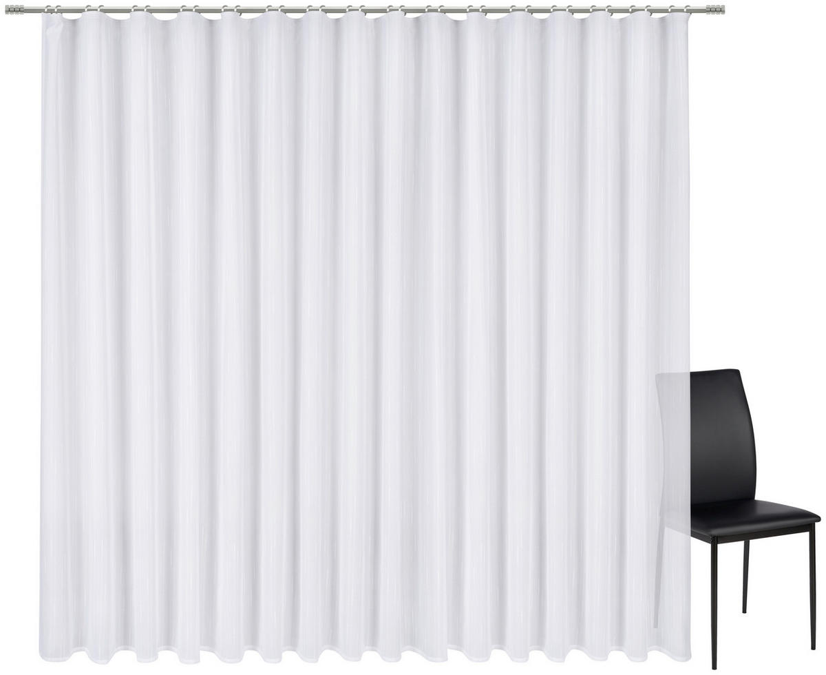 FERTIGSTORE  transparent   450/245 cm  - Weiß, Basics, Textil (450/245cm) - Esposa