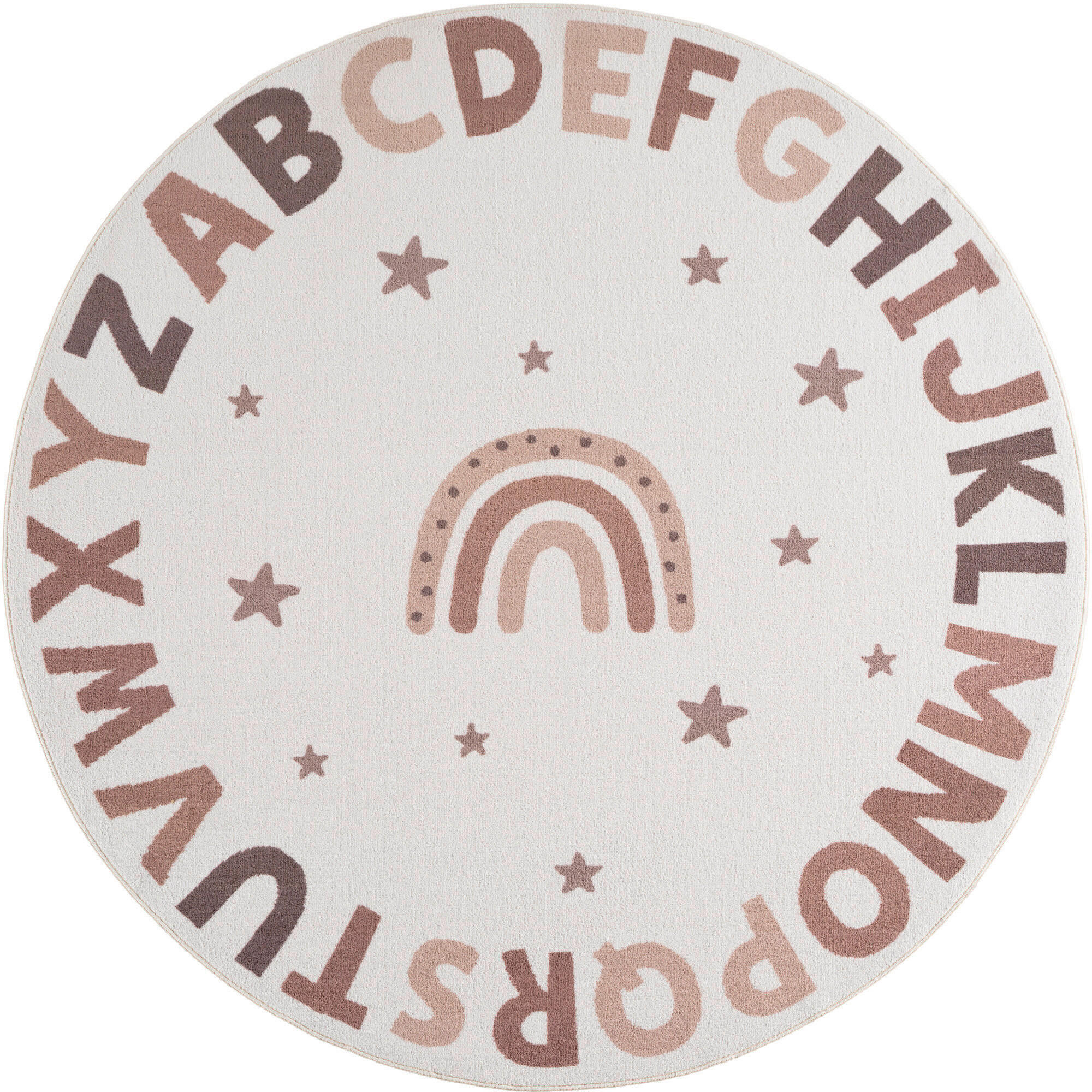 KINDERTEPPICH  Wohnzimmer 160/160 cm COCO Creme rund  - Creme, Trend, Kunststoff/Textil (160/160cm) - Ayyildiz 