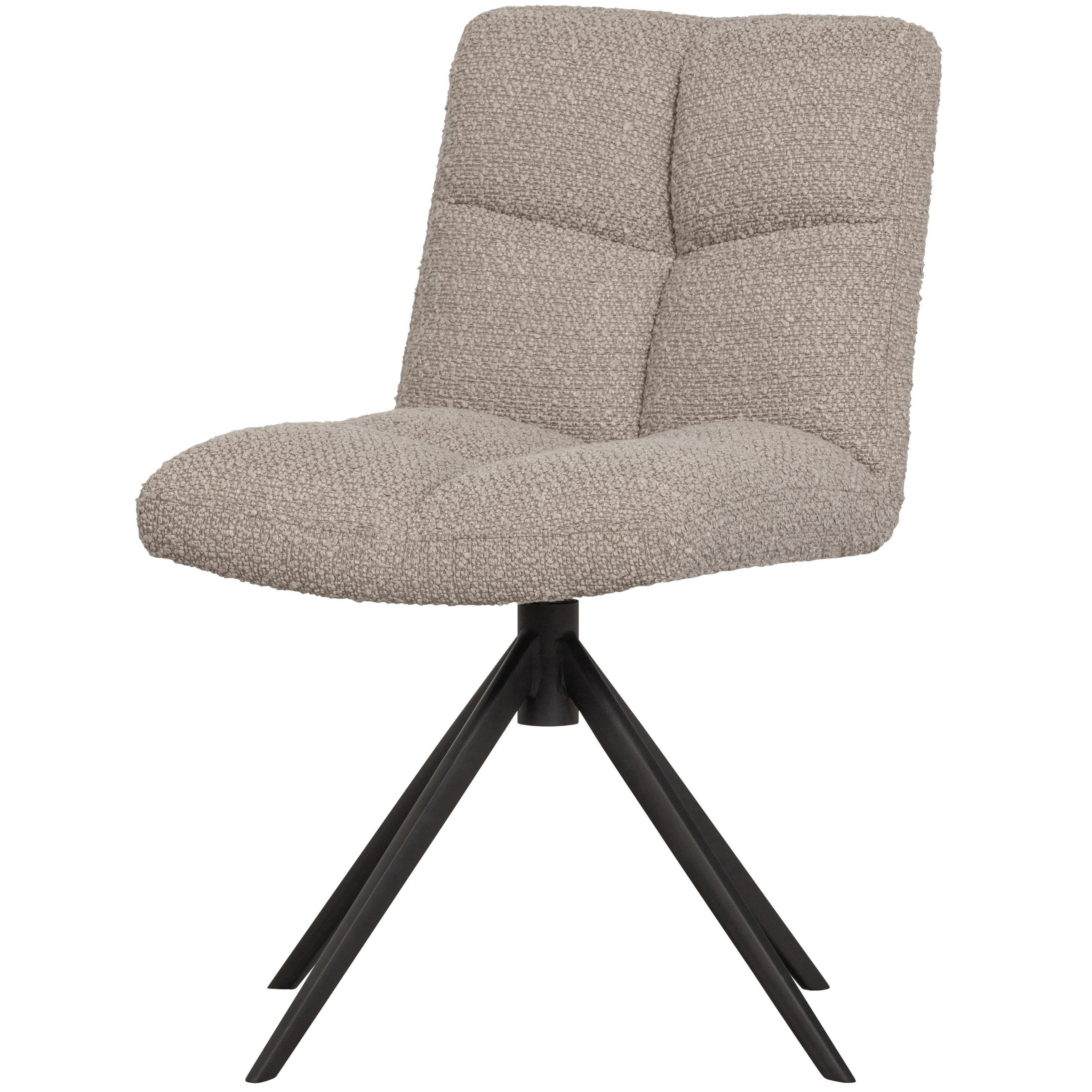 STUHL Bouclé Sandfarben  - Sandfarben/Schwarz, Design, Textil/Metall (48/80/45cm) - Livetastic