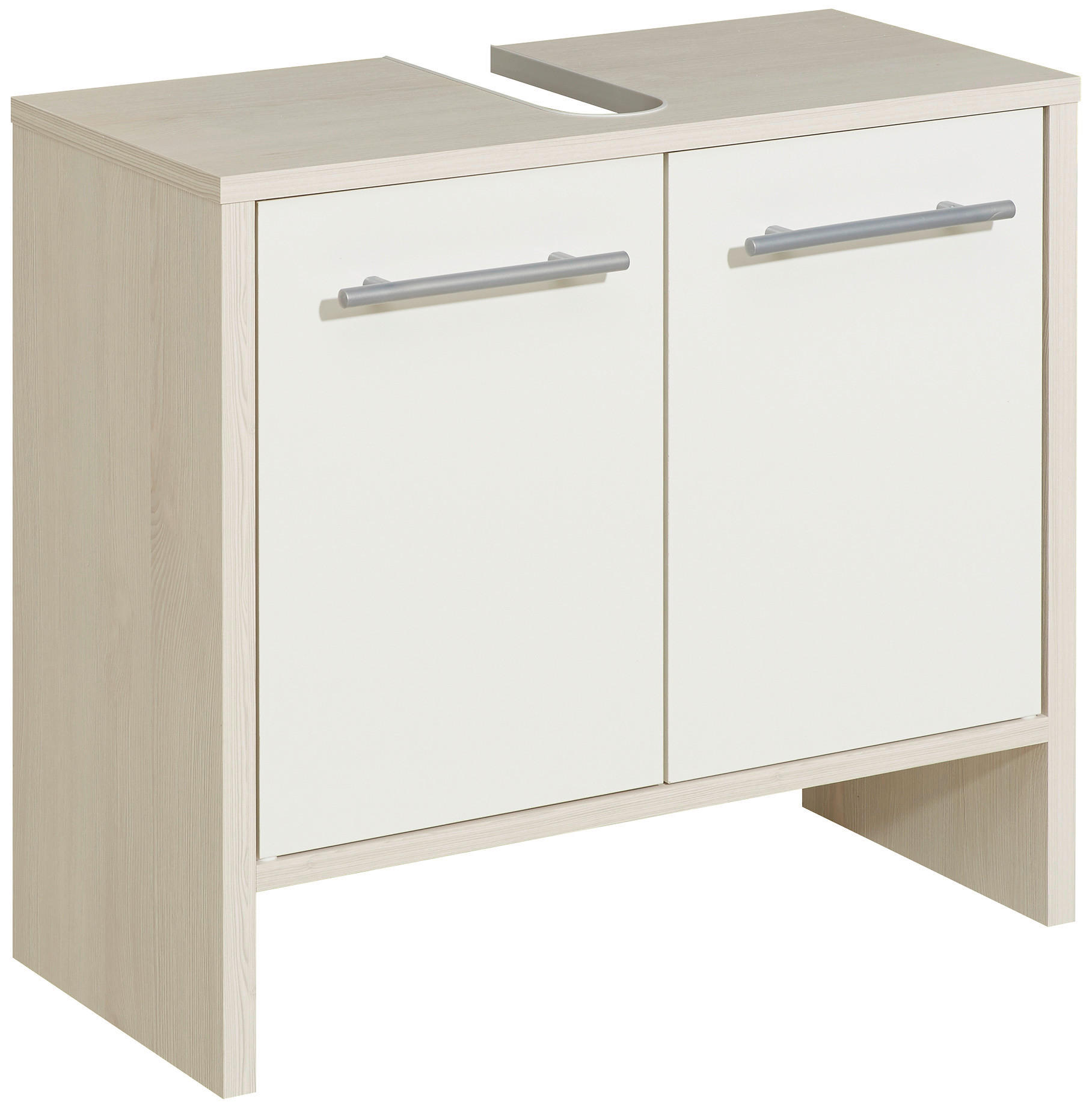 WASCHBECKENUNTERSCHRANK 62,0/54,3/28,0 cm  - Alufarben/Weiß, KONVENTIONELL, Holzwerkstoff (62,0/54,3/28,0cm) - Carryhome