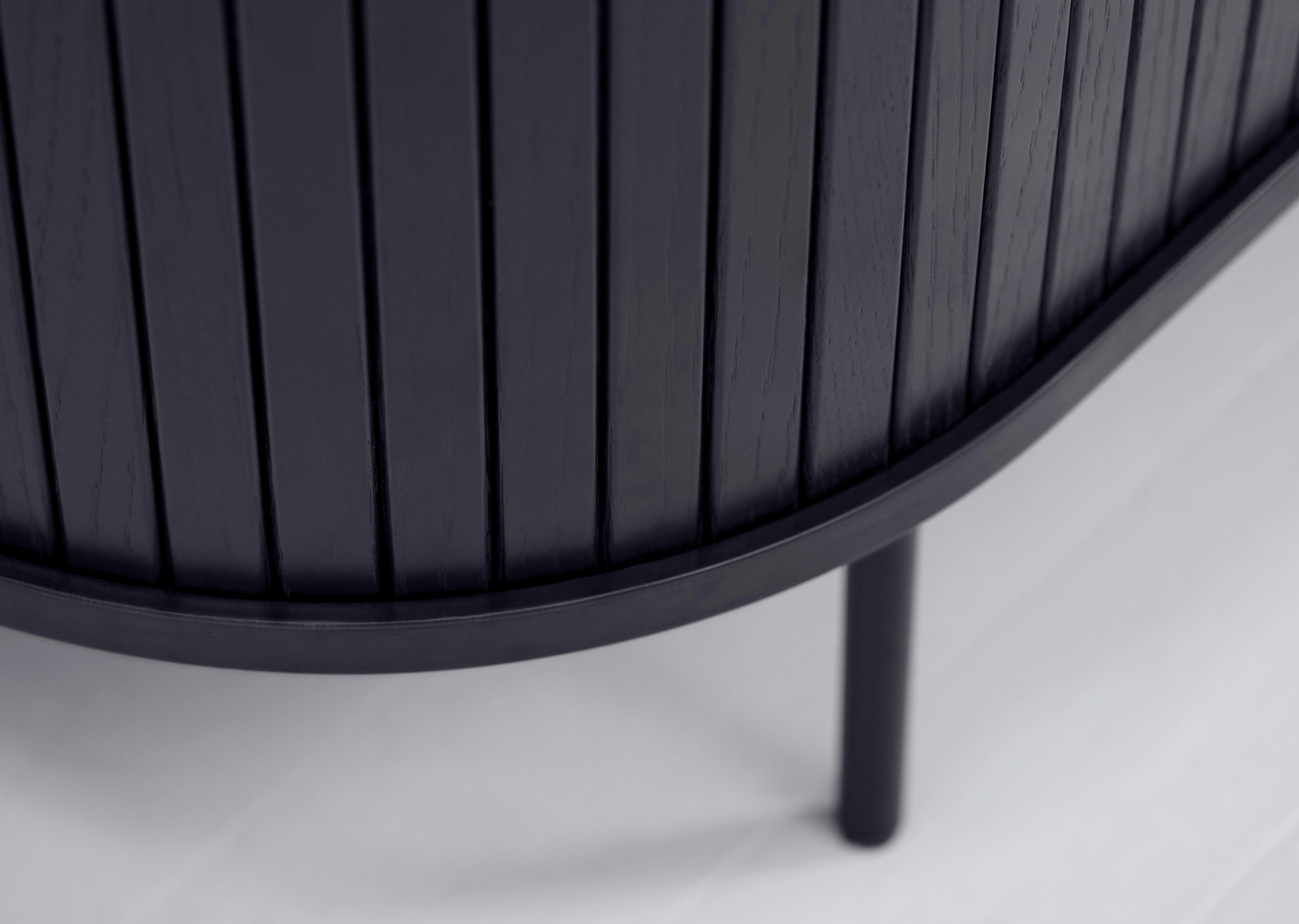 COUCHTISCH furniert 120/60/45 cm oval Schwarz  - Eichefarben/Schwarz, Trend, Holzwerkstoff/Metall (120/60/45cm) - home24