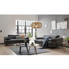 2-SITZER-SOFA Chenille Dunkelgrau  - Dunkelgrau/Schwarz, Design, Textil/Metall (205/80/104cm) - Livetastic