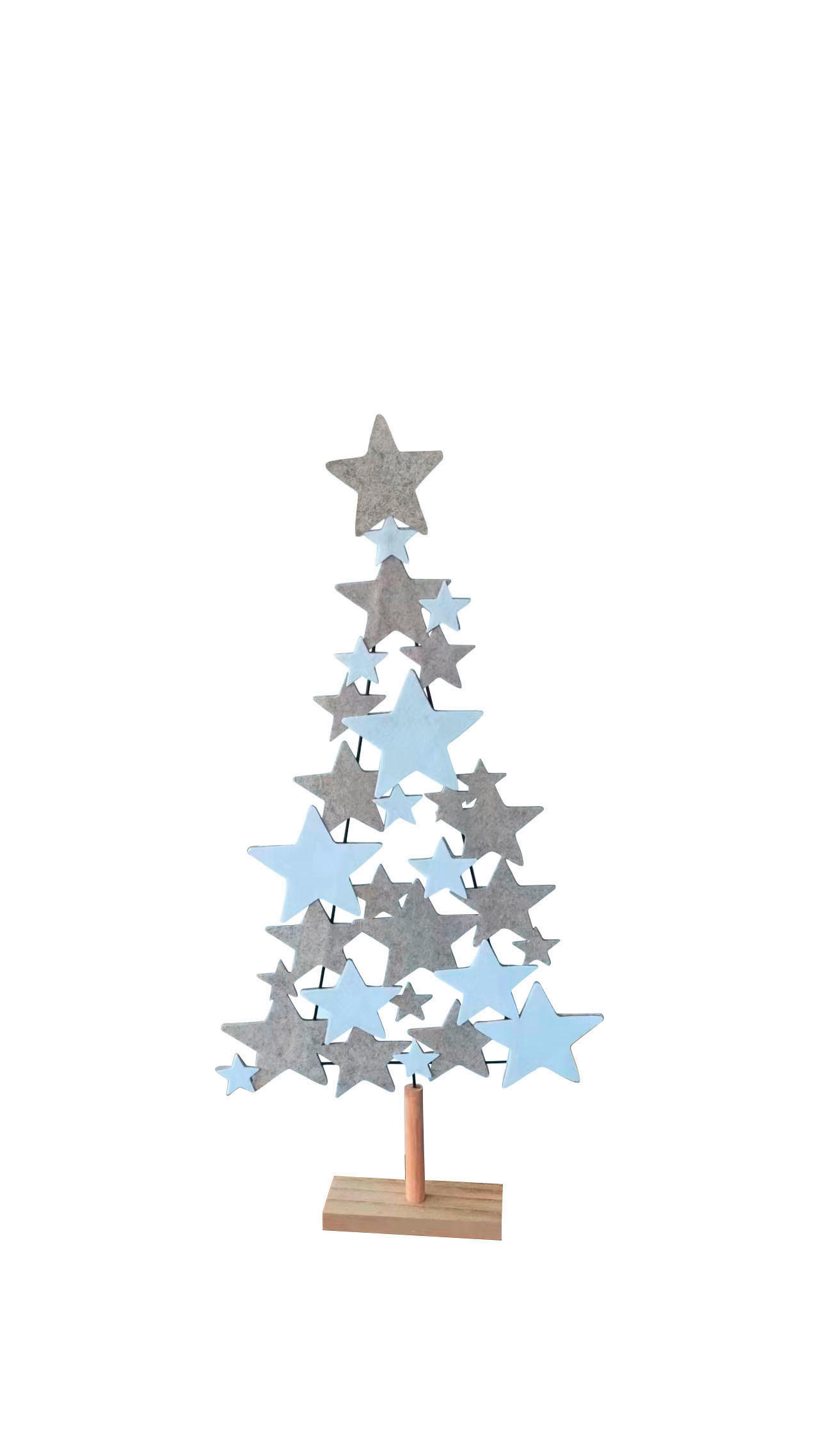 DEKOBAUM  - Hellgrau/Weiß, LIFESTYLE, Holzwerkstoff/Textil (38/75/7cm) - X-Mas
