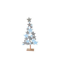 DEKOBAUM  - Hellgrau/Weiß, LIFESTYLE, Holzwerkstoff/Textil (38/75/7cm) - X-Mas