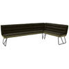 ECKBANK 284/184 cm  in Grün, Schwarz  - Schwarz/Grün, Design, Textil/Metall (284/184cm) - Dieter Knoll