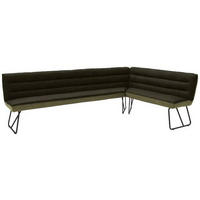 ECKBANK 264/174 cm  in Grün, Schwarz  - Schwarz/Grün, Design, Textil/Metall (264/174cm) - Dieter Knoll