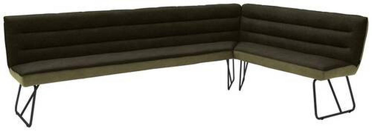 ECKBANK 264/174 cm  in Grün, Schwarz  - Schwarz/Grün, Design, Textil/Metall (264/174cm) - Dieter Knoll