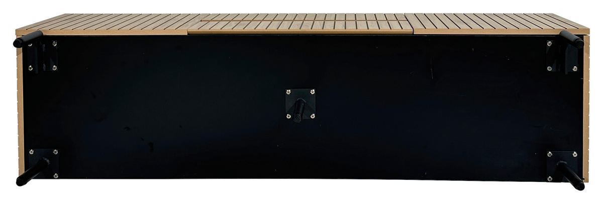LOWBOARD LINO  in 150/50/40 cm  - Eichefarben/Schwarz, Design, Holzwerkstoff/Metall (150/50/40cm) - Xora
