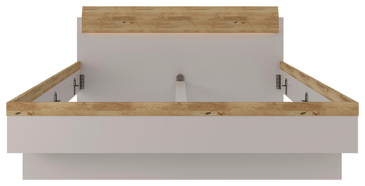POSTEĽ, 180/200 cm, farba duba, svetlosivá - farba duba/svetlosivá, Modern, drevo/kompozitné drevo (180/200cm) - Dieter Knoll