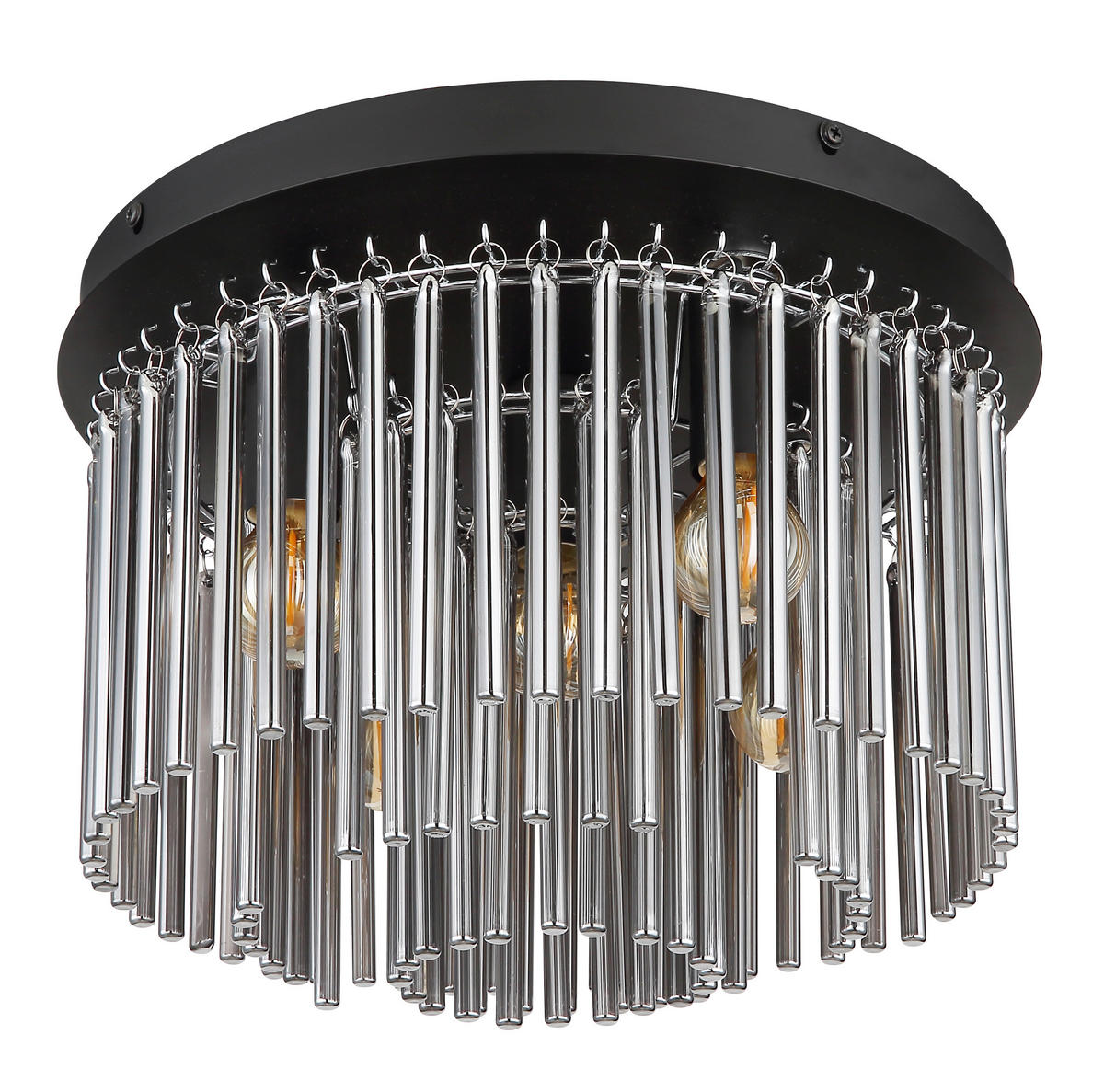 DECKENLEUCHTE  32/21,5 cm    - Schwarz, Konventionell, Glas/Metall (32/21,5cm) - Globo