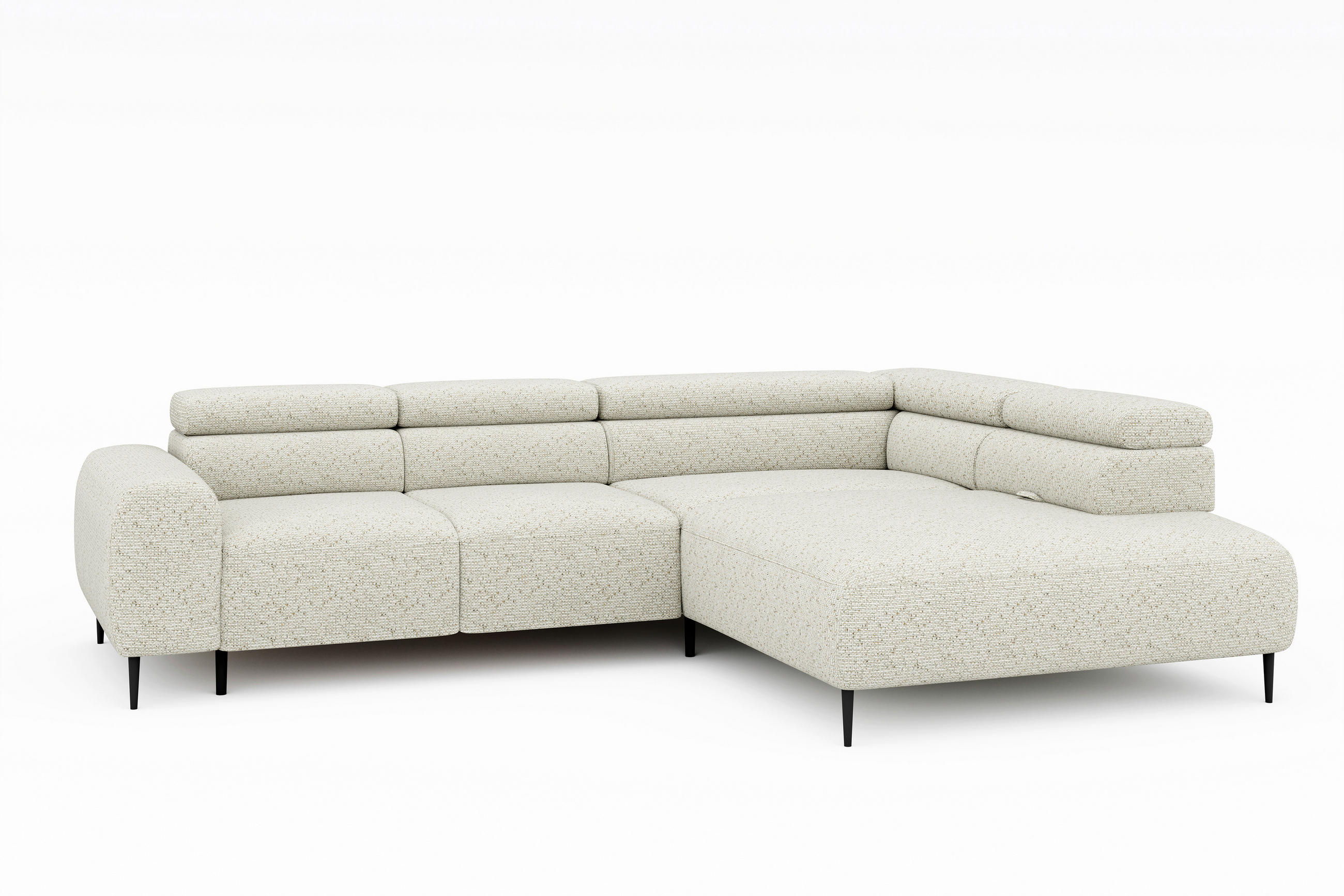 SOFFA i textil ecru  - svart/ecru, Design, metall/textil (304/77/108cm) - Stylife