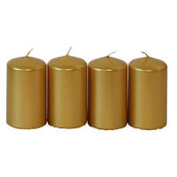 STUMPENKERZE 6,7/20 cm  - Goldfarben, KONVENTIONELL (6,7/20cm)