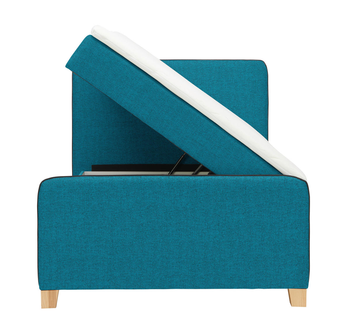 BOXBETT 120/200 cm  Petrol  - Eichefarben/Petrol, Design, Holz/Holzwerkstoff (120/200cm) - Moderano