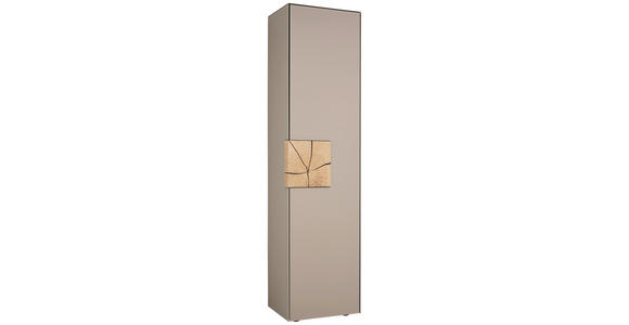 SCHRANK in Eichefarben, Fango - Fango/Eichefarben, Natur, Glas/Holz (49,5/196/39cm) - Valnatura