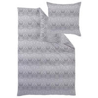 BETTWÄSCHESET Damast 160/210 cm  100 cm/65 cm  - Grau Hochglanz, Basics, Textil (160/210cm) - Curt Bauer