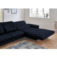 ECKSOFA Rivello in Echtleder Dunkelblau  328/193 cm  - Schwarz/Dunkelblau, Design, Leder/Metall (328/193cm) - Dieter Knoll