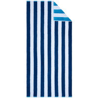 PEŠKIR ZA PLAŽU 90/180 cm , plava, bela  - bela/plava, Osnovno, tekstil (90/180cm) - Esposa