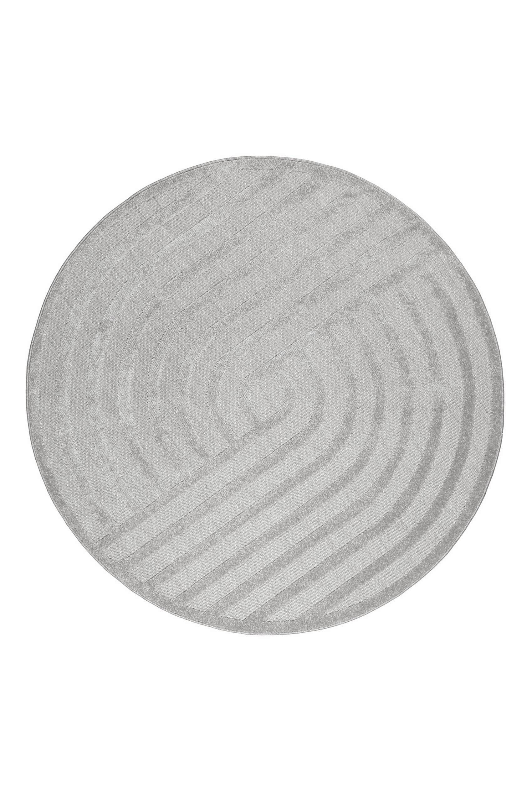 OUTDOORTEPPICH  für Terrasse und Balkon 120 cm Spirit Silberfarben  - Silberfarben, Design, Textil (120cm) - Esprit