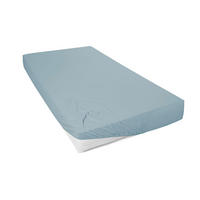 SPANNLEINTUCH 120/200 cm Jersey  - Blau/Grün, Basics, Textil (120/200cm)