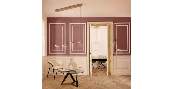 LED-HÄNGELEUCHTE 46.5/180 cm  - Sandfarben, Design, Metall (46.5/180cm) - Dieter Knoll