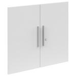 TÜRENSET 75,5/67,4/1,6 cm   - Weiß Hochglanz/Silberfarben, KONVENTIONELL, Holzwerkstoff/Metall (75,5/67,4/1,6cm) - Voleo