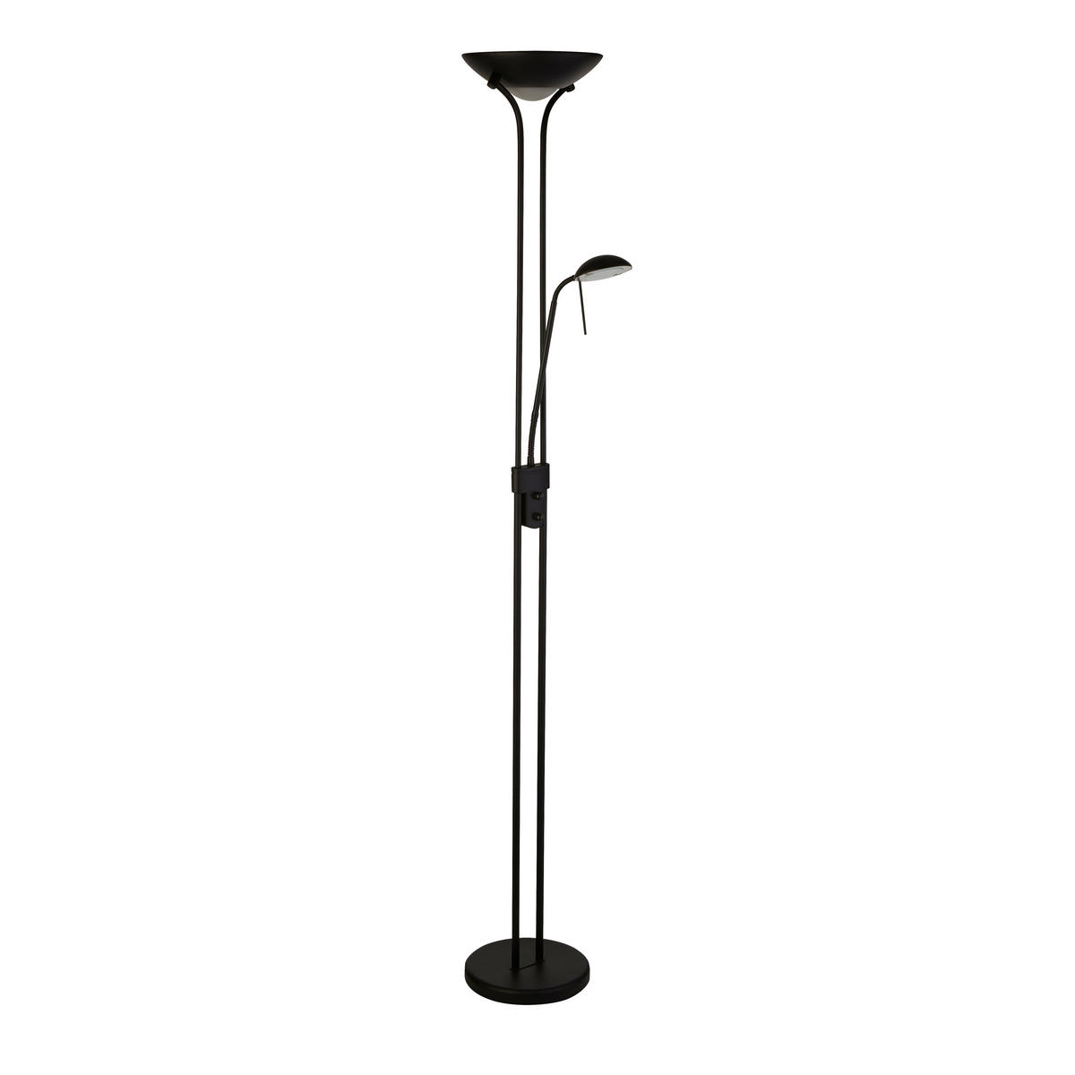 LED-STEHLEUCHTE  25.4/180/25.4 cm   - Schwarz, Basics, Glas/Kunststoff (25.4/180/25.4cm)