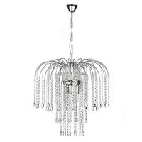 KRISTALL-HÄNGELEUCHTE 50/110 cm   - Chromfarben, KONVENTIONELL, Glas/Metall (50/110cm)