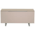 LOWBOARD Alufarben, Sandfarben  110/66/45 cm  - Sandfarben/Alufarben, Design, Glas/Holzwerkstoff (110/66/45cm) - Moderano