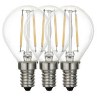 LED ŽIAROVKA E14 - priehľadné, Basics, kov/sklo (4,5/7,8cm) - Boxxx