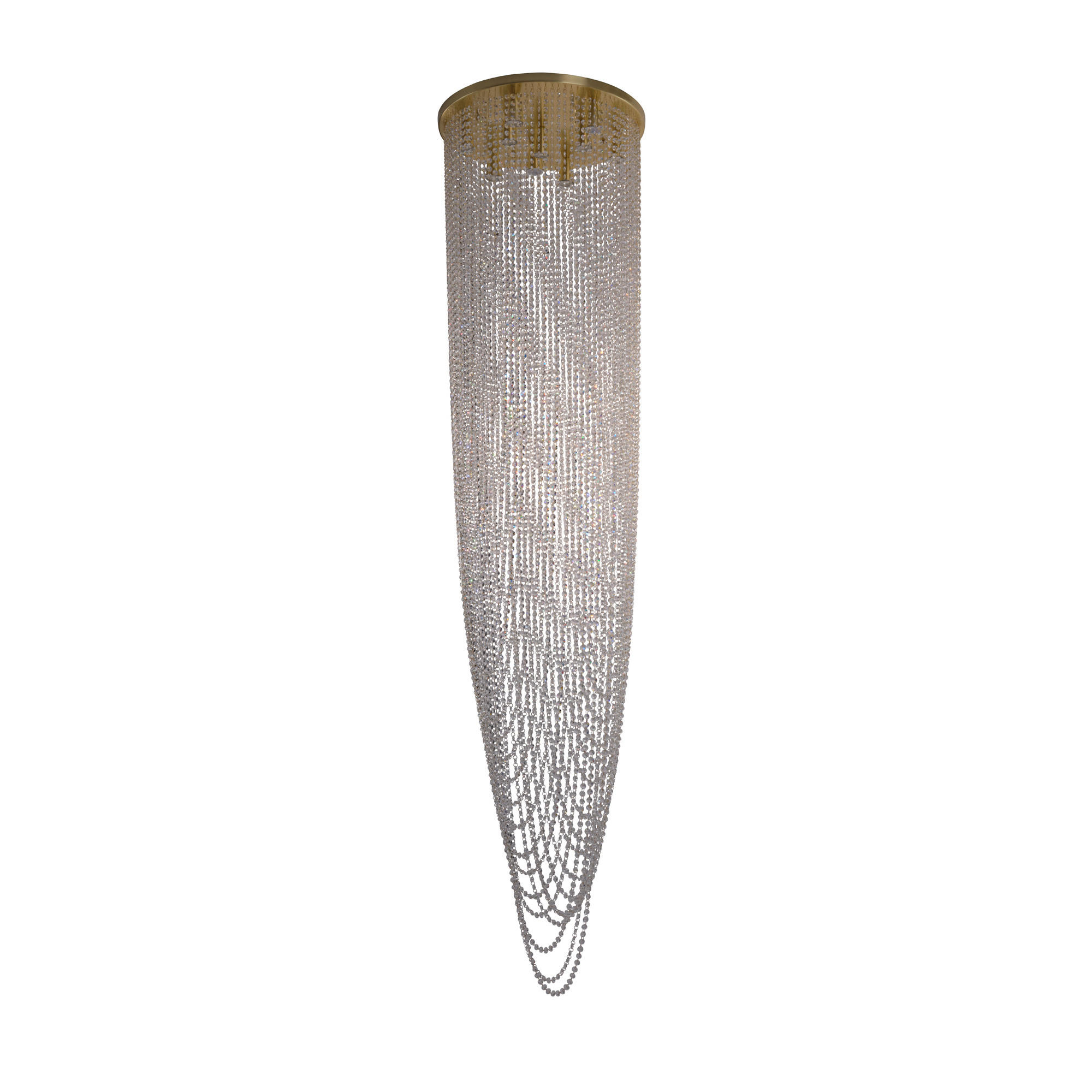 HÄNGELEUCHTE 65/250 cm  - Transparent/Messingfarben, LIFESTYLE, Glas/Metall (65/250cm) - Searchlight