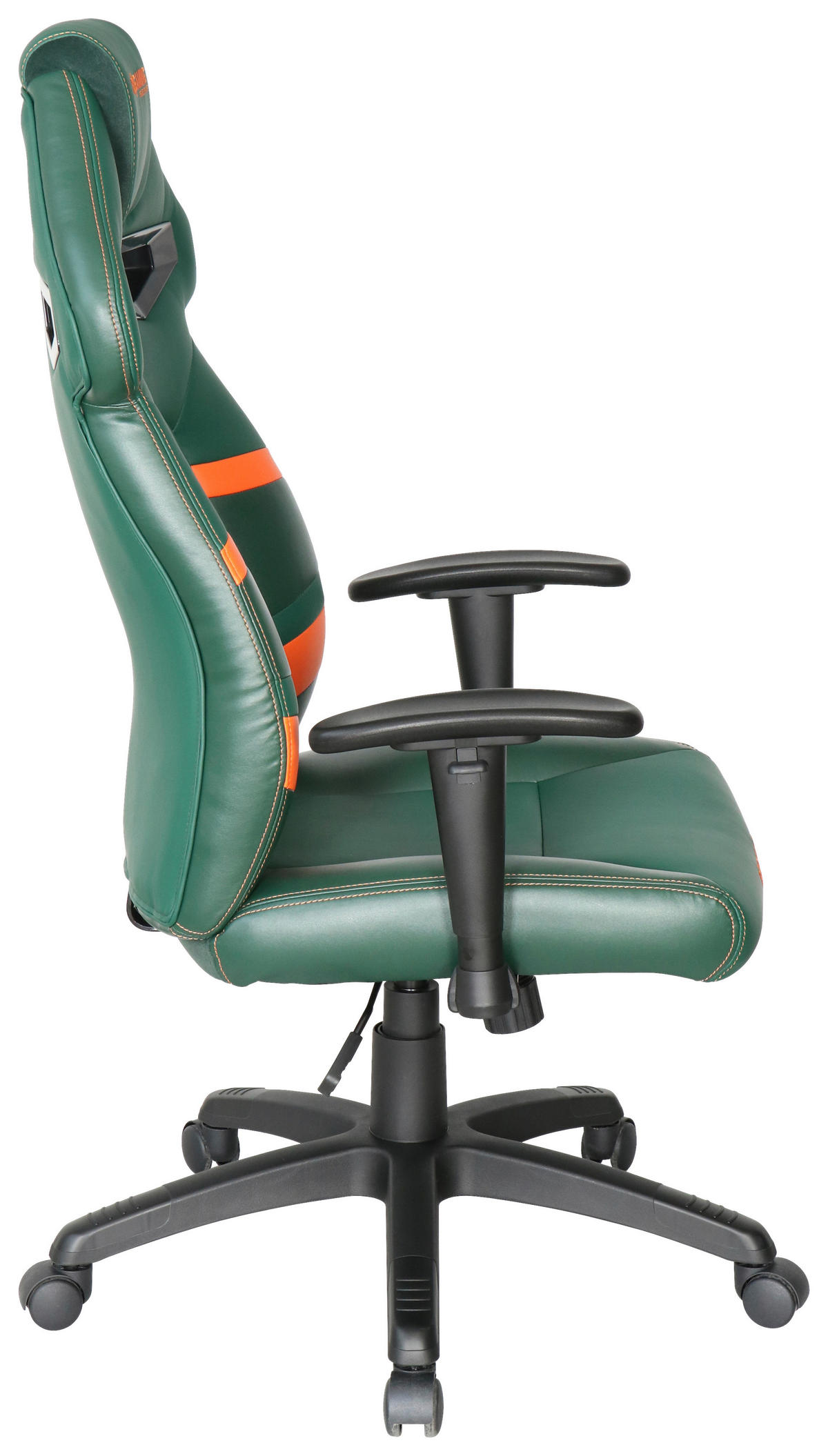 GAMINGSTUHL Grün, Orange, Schwarz Metall, Kunststoff   - Schwarz/Orange, Design, Kunststoff/Metall (72/117,5-126/71cm) - BX Gaming