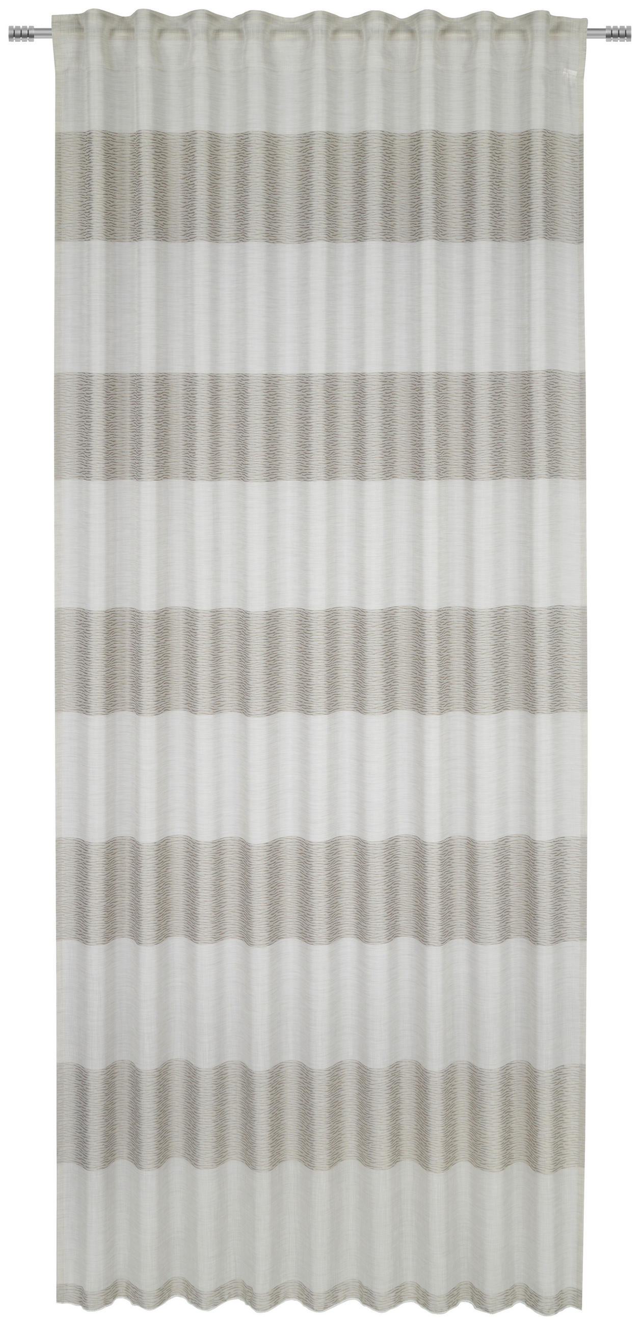 FERTIGVORHANG  halbtransparent  144/245 cm   - Taupe, Basics, Textil (144/245cm) - Ambiente
