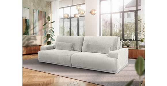 BIGSOFA Chenille Beige - Beige/Schwarz, KONVENTIONELL, Kunststoff/Textil (282/73/115cm) - Carryhome