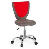 OTOČNÁ ŽIDLE PRO MLÁDEŽ, plst, šedá, červená - šedá/barvy stříbra, Moderní, kov/textil (41/94/41cm) - MID.YOU