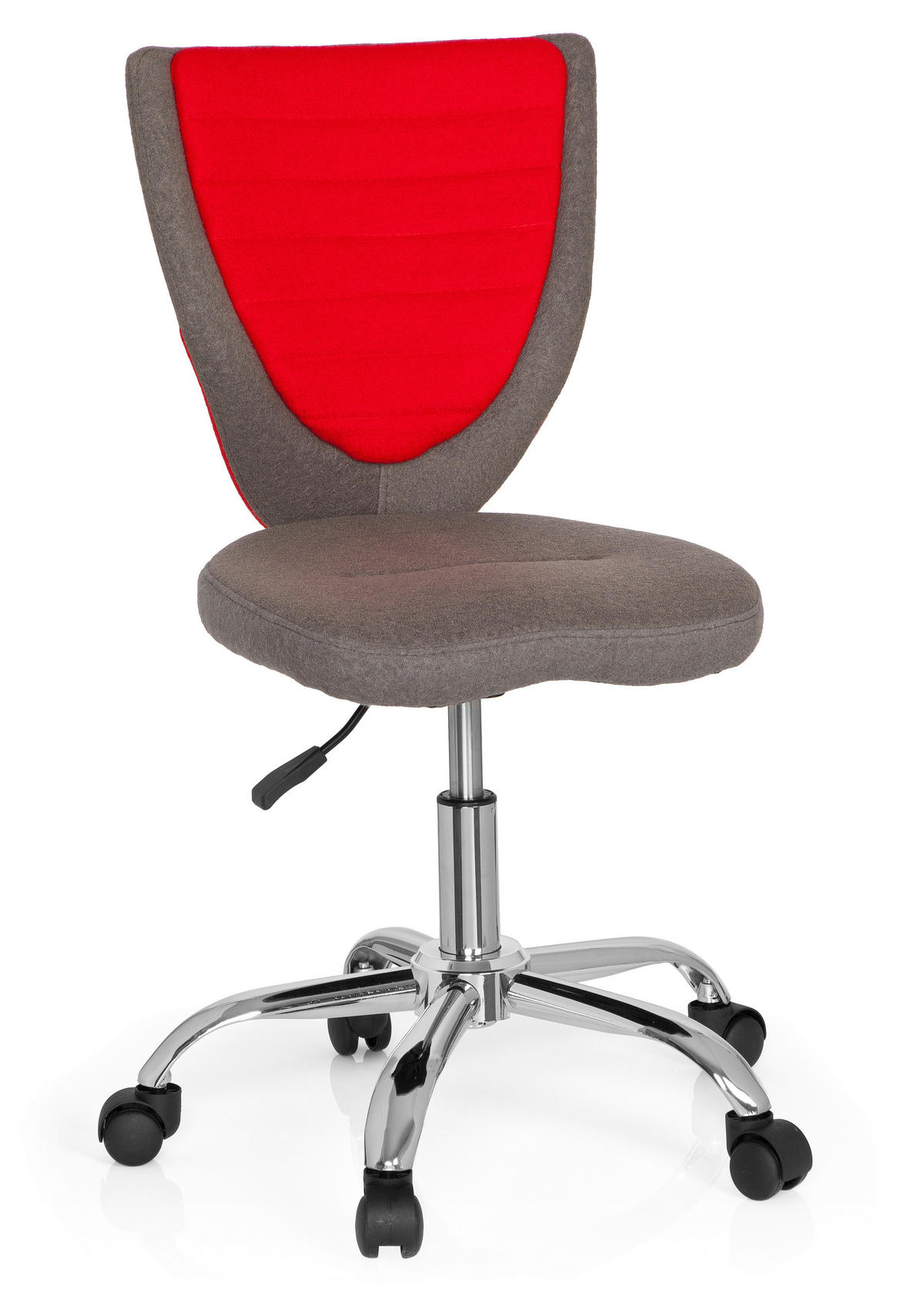 OTOČNÁ ŽIDLE PRO MLÁDEŽ, plst, šedá, červená - šedá/barvy stříbra, Moderní, kov/textil (41/94/41cm) - MID.YOU