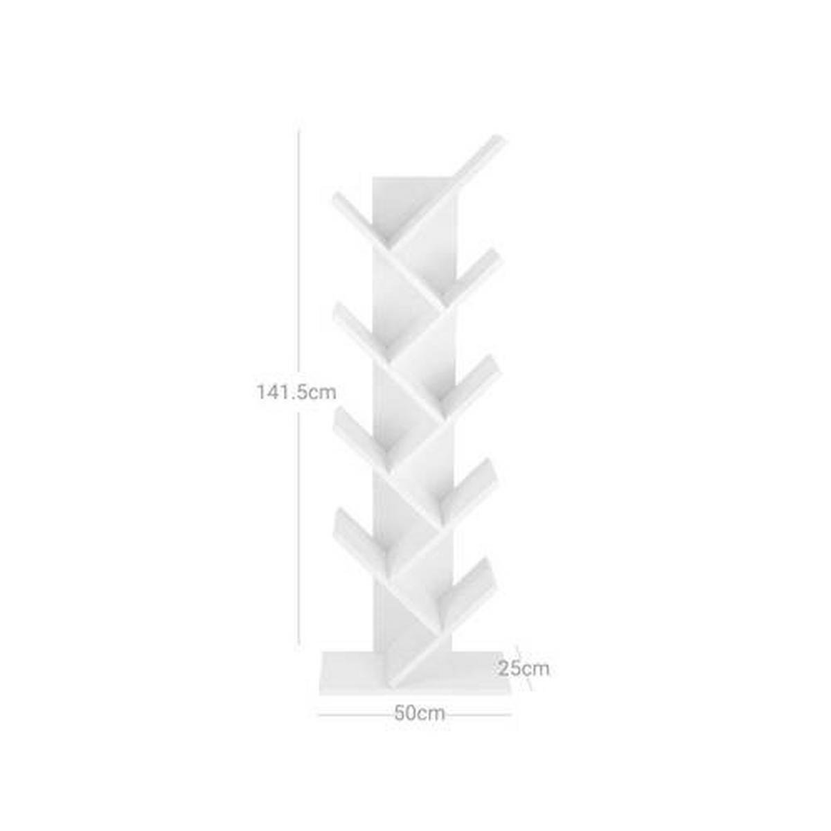 KNIHOVNA, bílá, 50/142/25 cm - bílá, Basics, kompozitní dřevo (50/142/25cm) - Boxxx