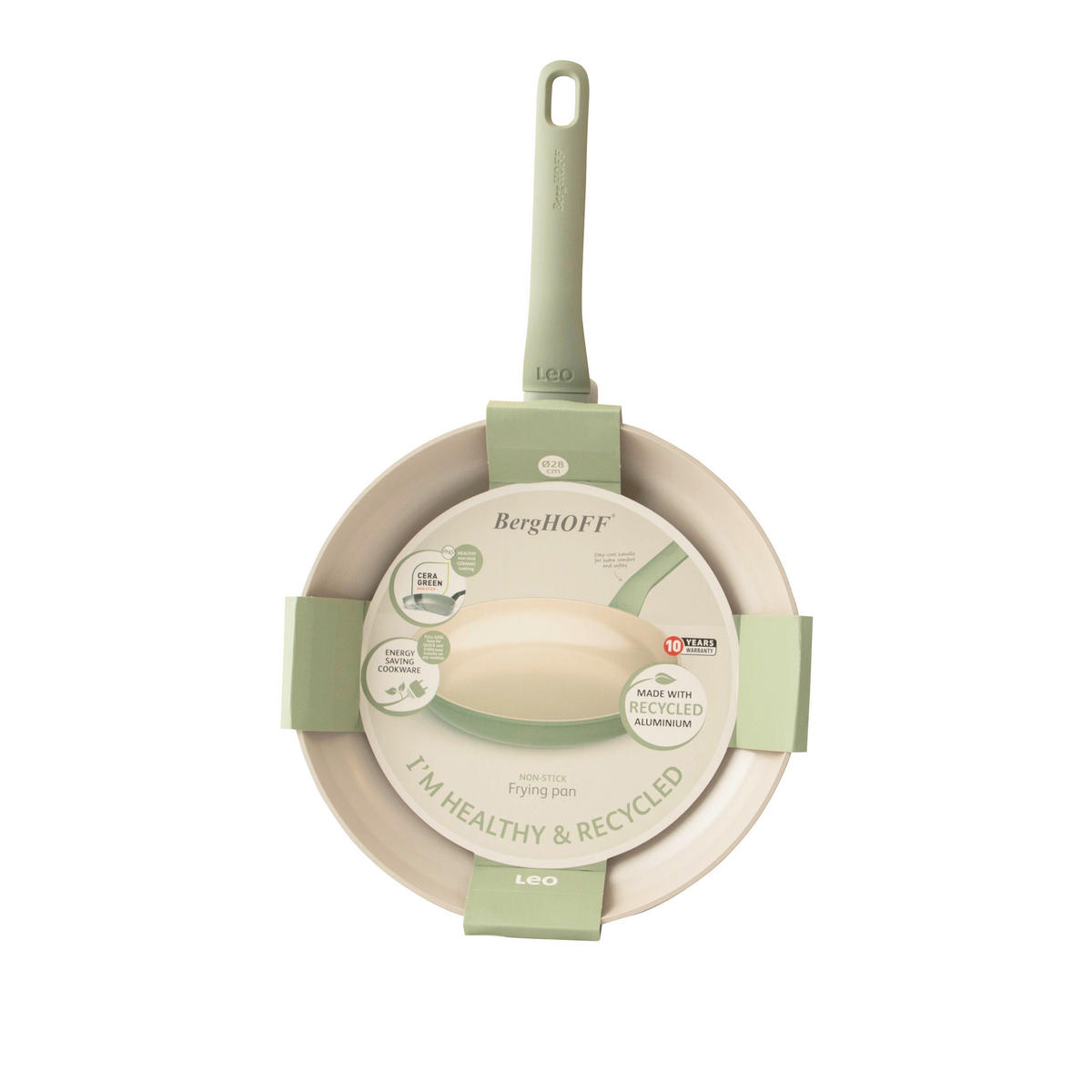 BRATPFANNE Leo  - Salbeigrün, Basics, Metall (28/4,5cm) - BergHOFF