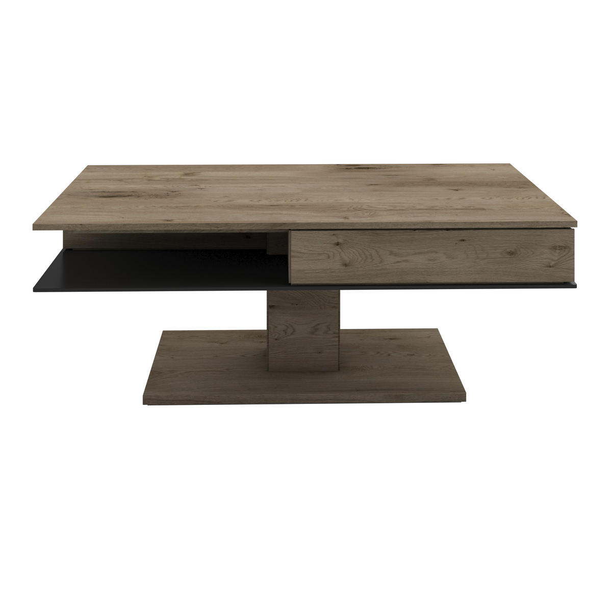 COUCHTISCH in Holz, Glas 120/75/46 cm  - Eichefarben/Anthrazit, Design, Glas/Holz (120/75/46cm) - Voglauer